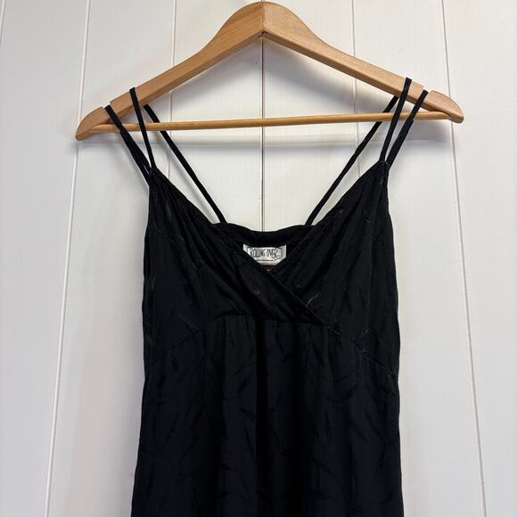 Y2K Rolling Over Jacquard Strappy Baby Doll Cocktail Dress Size S Classic Sexy - Picture 7 of 8